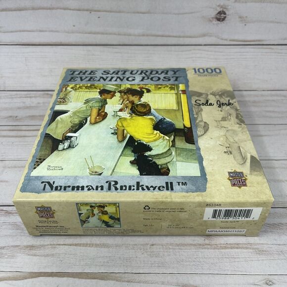 Masterpiece 1000 Piece Jigsaw Puzzle Soda Jerk by Norman Rockwell NEW - Picture 7 of 10